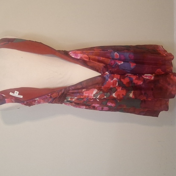 Banana Republic 100% Silk watercolour floral dress Size 6 - Picture 7 of 9